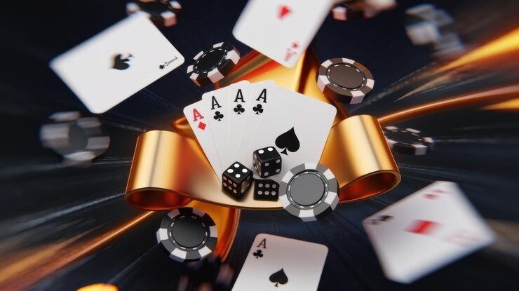 Live dealer studio with multiple camera angles showing blackjack table